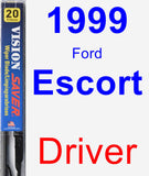 Driver Wiper Blade for 1999 Ford Escort - Vision Saver