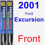 Front Wiper Blade Pack for 2001 Ford Excursion - Vision Saver