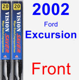 Front Wiper Blade Pack for 2002 Ford Excursion - Vision Saver