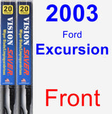 Front Wiper Blade Pack for 2003 Ford Excursion - Vision Saver