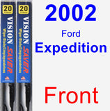 Front Wiper Blade Pack for 2002 Ford Expedition - Vision Saver