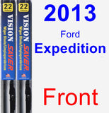 Front Wiper Blade Pack for 2013 Ford Expedition - Vision Saver