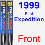 Front Wiper Blade Pack for 1999 Ford Expedition - Vision Saver