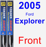 Front Wiper Blade Pack for 2005 Ford Explorer - Vision Saver