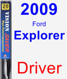 Driver Wiper Blade for 2009 Ford Explorer - Vision Saver