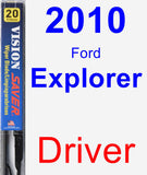 Driver Wiper Blade for 2010 Ford Explorer - Vision Saver