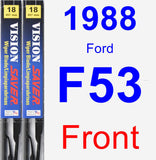 Front Wiper Blade Pack for 1988 Ford F53 - Vision Saver