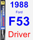 Driver Wiper Blade for 1988 Ford F53 - Vision Saver