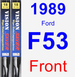 Front Wiper Blade Pack for 1989 Ford F53 - Vision Saver