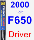 Driver Wiper Blade for 2000 Ford F650 - Vision Saver