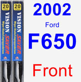 Front Wiper Blade Pack for 2002 Ford F650 - Vision Saver