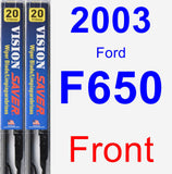 Front Wiper Blade Pack for 2003 Ford F650 - Vision Saver