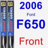 Front Wiper Blade Pack for 2006 Ford F650 - Vision Saver