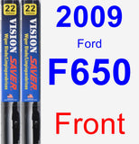 Front Wiper Blade Pack for 2009 Ford F650 - Vision Saver