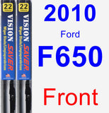 Front Wiper Blade Pack for 2010 Ford F650 - Vision Saver