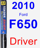 Driver Wiper Blade for 2010 Ford F650 - Vision Saver