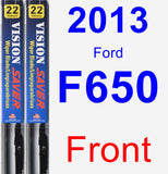 Front Wiper Blade Pack for 2013 Ford F650 - Vision Saver