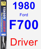 Driver Wiper Blade for 1980 Ford F700 - Vision Saver