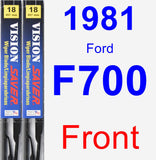 Front Wiper Blade Pack for 1981 Ford F700 - Vision Saver