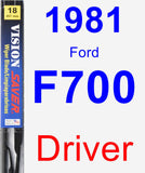 Driver Wiper Blade for 1981 Ford F700 - Vision Saver