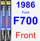 Front Wiper Blade Pack for 1986 Ford F700 - Vision Saver