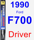 Driver Wiper Blade for 1990 Ford F700 - Vision Saver