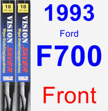 Front Wiper Blade Pack for 1993 Ford F700 - Vision Saver