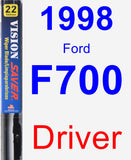 Driver Wiper Blade for 1998 Ford F700 - Vision Saver