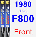 Front Wiper Blade Pack for 1980 Ford F800 - Vision Saver