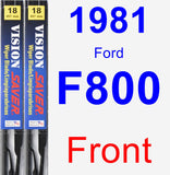 Front Wiper Blade Pack for 1981 Ford F800 - Vision Saver