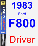 Driver Wiper Blade for 1983 Ford F800 - Vision Saver