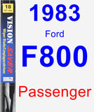 Passenger Wiper Blade for 1983 Ford F800 - Vision Saver