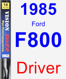 Driver Wiper Blade for 1985 Ford F800 - Vision Saver