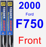 Front Wiper Blade Pack for 2000 Ford F750 - Vision Saver