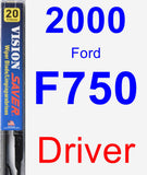 Driver Wiper Blade for 2000 Ford F750 - Vision Saver