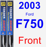 Front Wiper Blade Pack for 2003 Ford F750 - Vision Saver