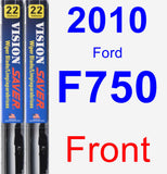 Front Wiper Blade Pack for 2010 Ford F750 - Vision Saver