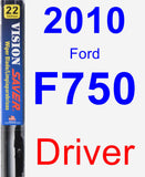 Driver Wiper Blade for 2010 Ford F750 - Vision Saver