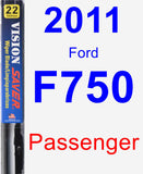 Passenger Wiper Blade for 2011 Ford F750 - Vision Saver