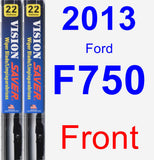 Front Wiper Blade Pack for 2013 Ford F750 - Vision Saver