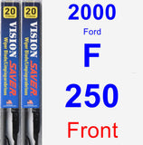 Front Wiper Blade Pack for 2000 Ford F-250 - Vision Saver