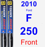 Front Wiper Blade Pack for 2010 Ford F-250 - Vision Saver