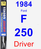 Driver Wiper Blade for 1984 Ford F-250 - Vision Saver