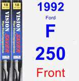 Front Wiper Blade Pack for 1992 Ford F-250 - Vision Saver