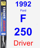 Driver Wiper Blade for 1992 Ford F-250 - Vision Saver