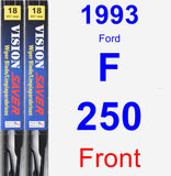 Front Wiper Blade Pack for 1993 Ford F-250 - Vision Saver