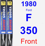 Front Wiper Blade Pack for 1980 Ford F-350 - Vision Saver