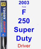 Driver Wiper Blade for 2003 Ford F-250 Super Duty - Vision Saver