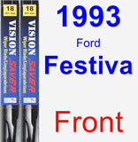 Front Wiper Blade Pack for 1993 Ford Festiva - Vision Saver