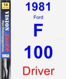 Driver Wiper Blade for 1981 Ford F-100 - Vision Saver